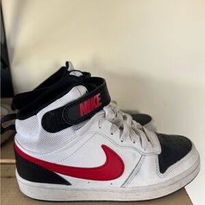 Nike Red and Black High-Top Sneakers